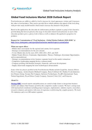 global food inclusions industry analysis