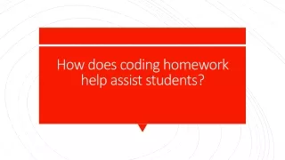How does coding homework  help assist students