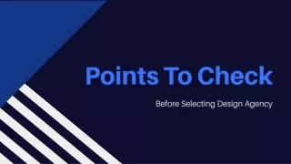 points to check