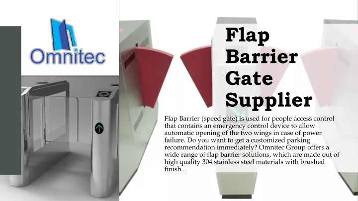 flap barrier gate supplier