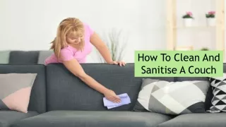 How To Clean And Sanitise A Couch