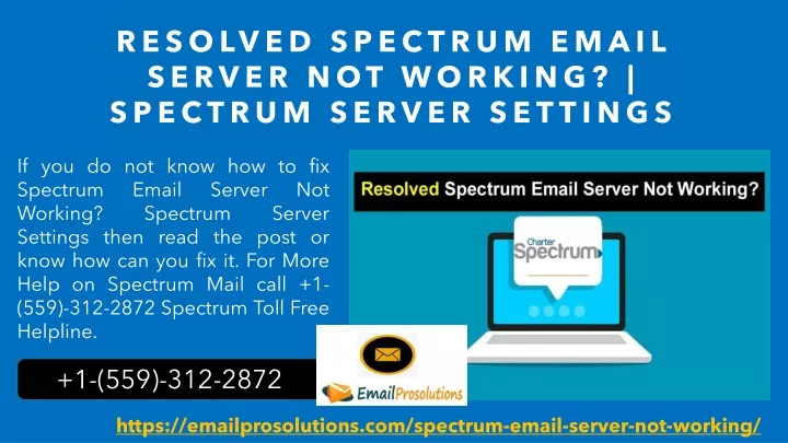 resolved spectrum email server not working