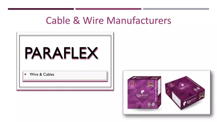 cable wire manufacturers