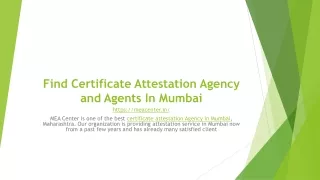 Find Certificate Attestation Agency and Agents In Mumbai