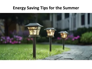 Energy Saving Tips for the Summer