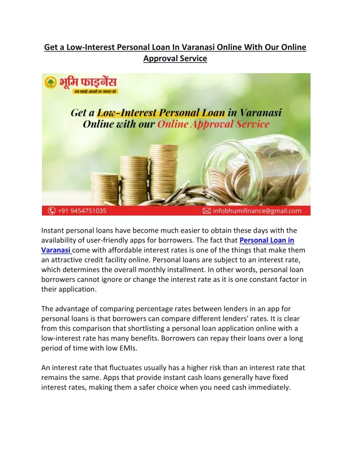 get a low interest personal loan in varanasi