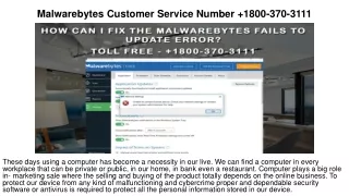 Malwarebytes Customer Support Number  +1 (888) 324-5552