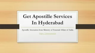 Get Apostille Services In Hyderabad
