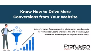 Know How to Drive More Conversions from Your Website