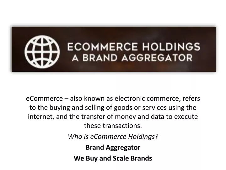 ecommerce also known as electronic commerce