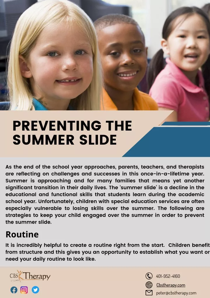 preventing the summer slide