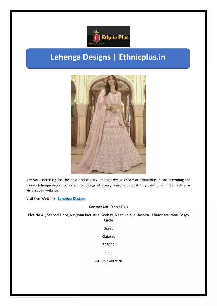 lehenga designs ethnicplus in
