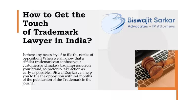 how to get the touch of trademark lawyer in india