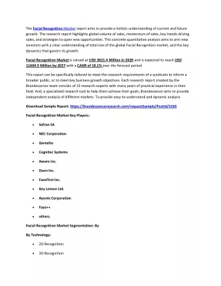 the facial recognition market report aims