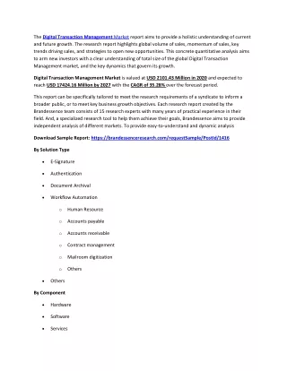 the digital transaction management market report