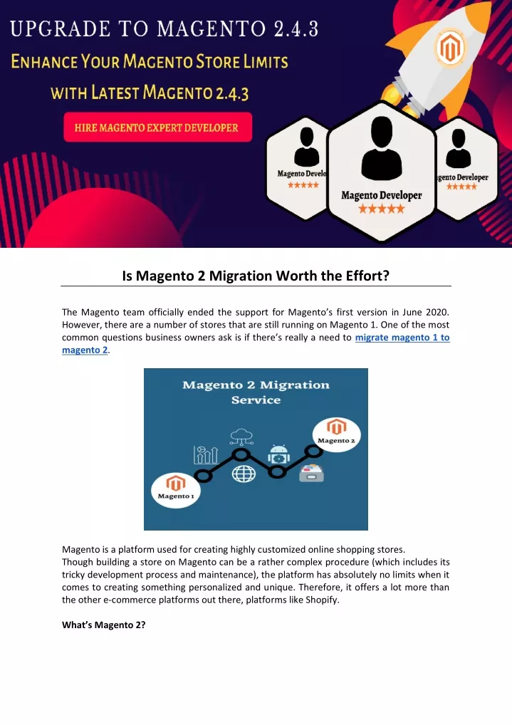 is magento 2 migration worth the effort