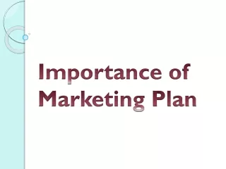 importance of marketing plan