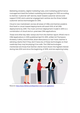 What is hot in CRM Applications