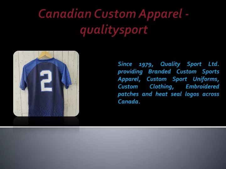 canadian custom apparel qualitysport