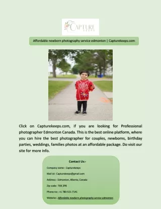 Affordable newborn photography service edmonton | Capturekeeps.com
