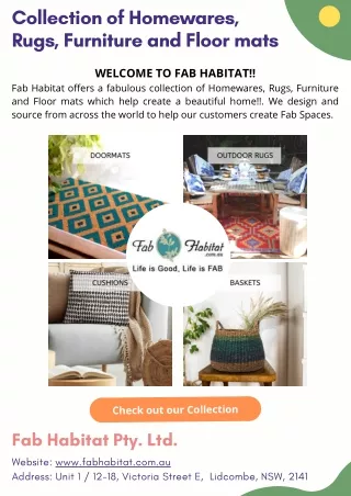 Collection of Homewares, Rugs, Furniture and Floor mats