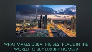 What Makes Dubai the Best Place in the World to Buy Luxury Homes
