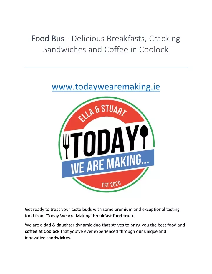 food bus food bus delicious breakfasts cracking