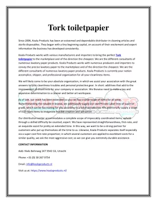 tork toiletpapier