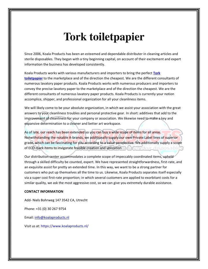 tork toiletpapier