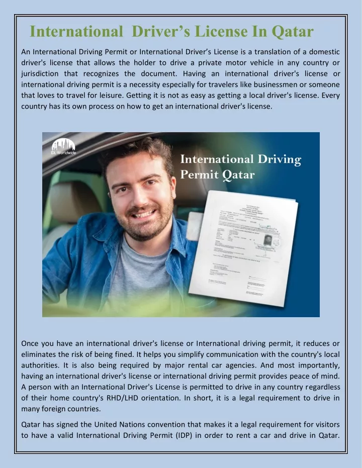 international driver s license in qatar