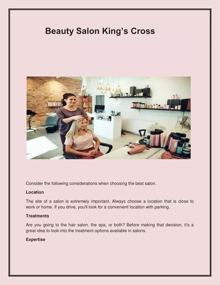 beauty salon king s cross