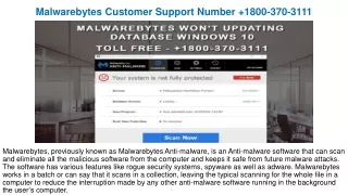 Malwarebytes Customer Helpline Number  +1 (888) 324-5552
