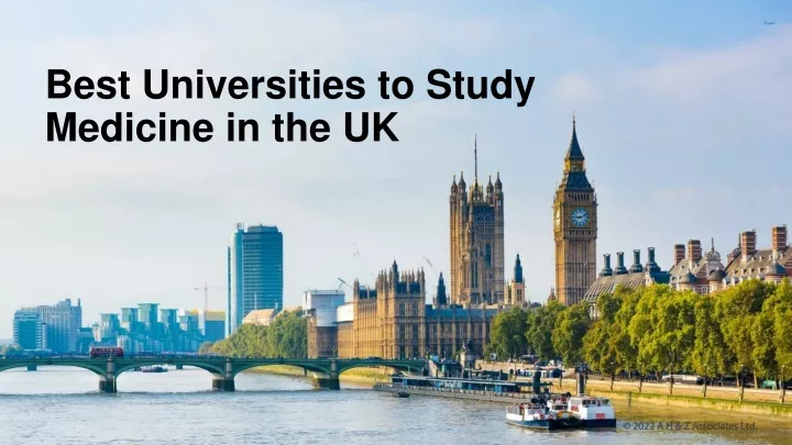 best universities to study medicine in the uk