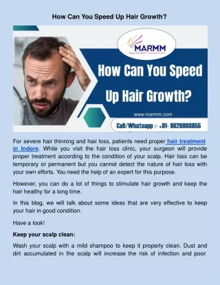 how can you speed up hair growth