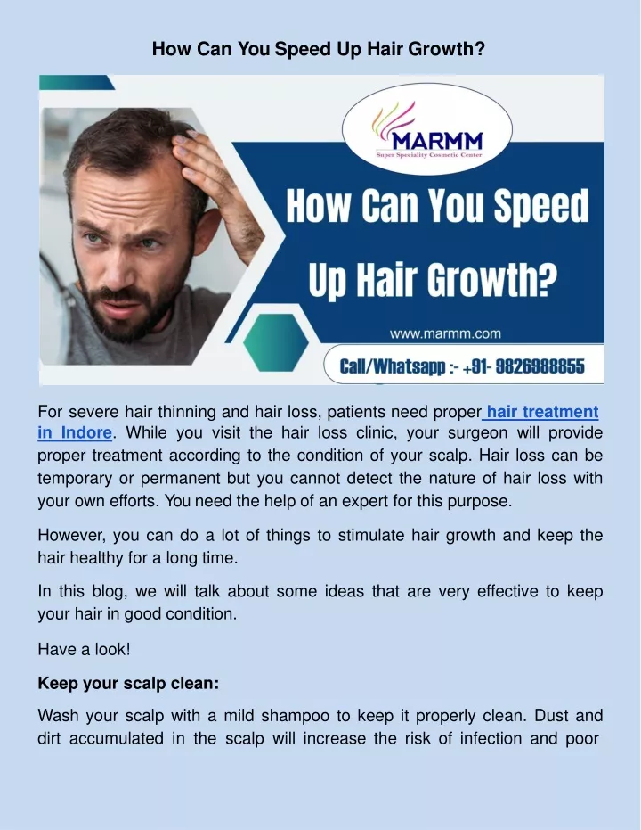 how can you speed up hair growth