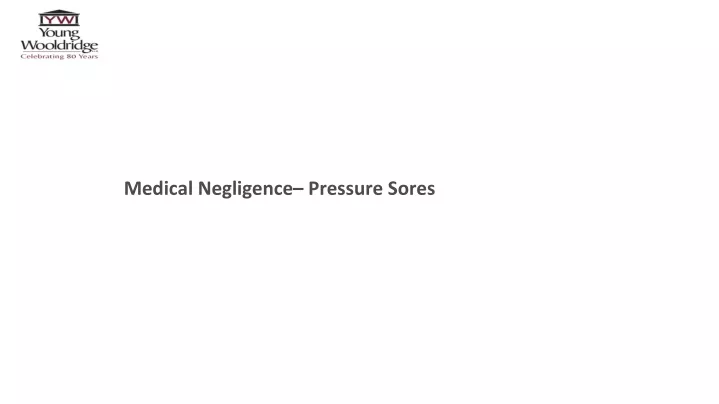 medical negligence pressure sores