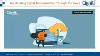 Accelerating Digital Transformation Through the Cloud