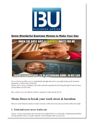 some wonderful business memes to make your day