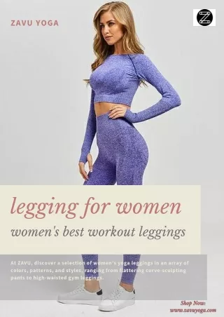 Legging For Women | Zavu Yoga
