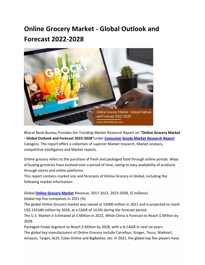 online grocery market global outlook and forecast