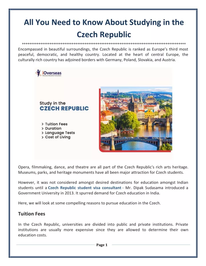 all you need to know about studying in the czech