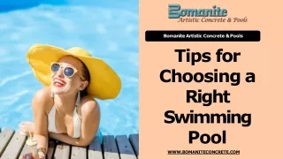 Tips for Choosing a Right Swimming Pool - Bomanite Artistic Concrete & Pools