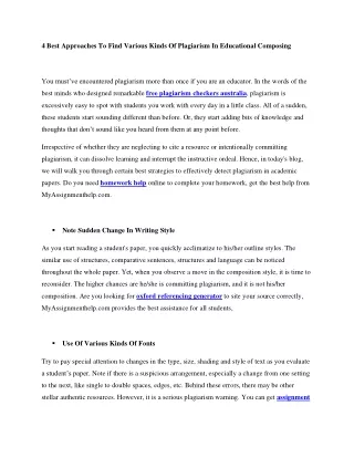 4 Best Approaches To Find Various Kinds Of Plagiarism In Educational Composing-converted
