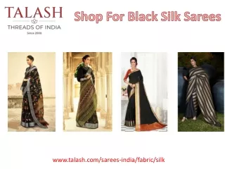 Shop for black silk saree