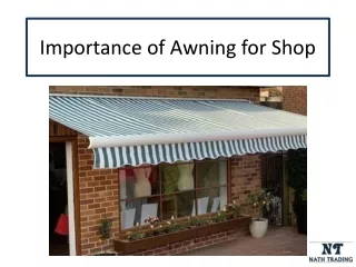 importance of awning for shop