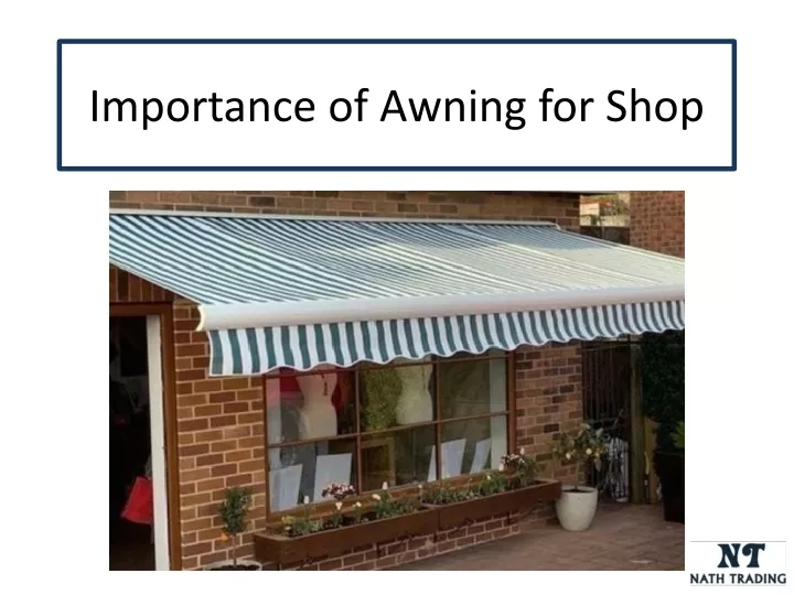 importance of awning for shop