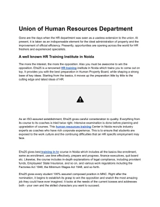 human resources training
