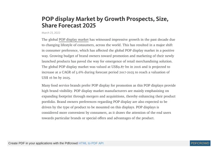 pop display market by growth prospects size share