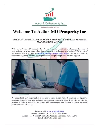 Action MD Prosperity Inc - Best TeleHealth Service in CA, USA