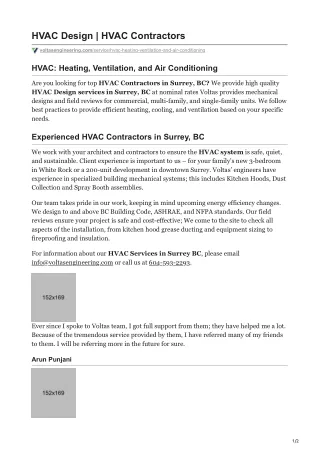 HVAC Contractors, HVAC Design Contractors in Surrey BC